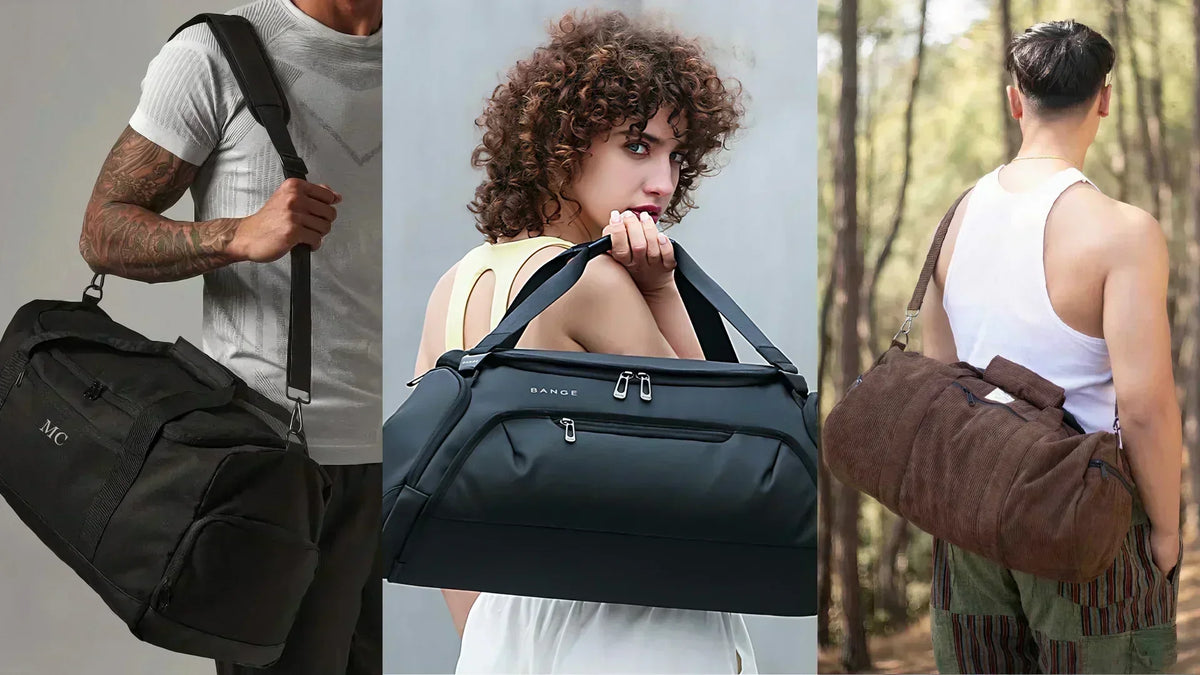 Grand Sac Brodé Floral 55x40 Cm - Fait Main, Doublé Et Zip - Parfait Voyage