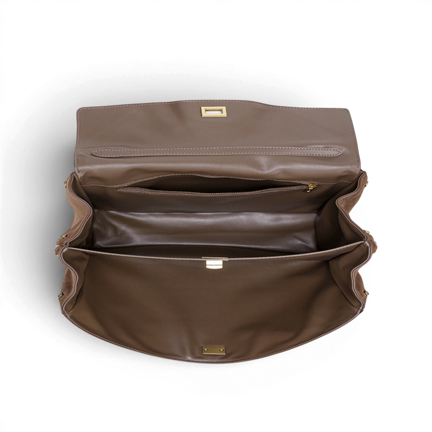 Sac à main de cours en daim souple à bandoulière – Capucine