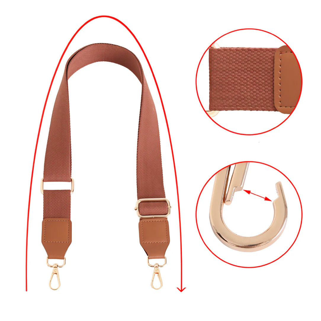Sangle de sac à main brown ajustable pour bandoulière large réglable