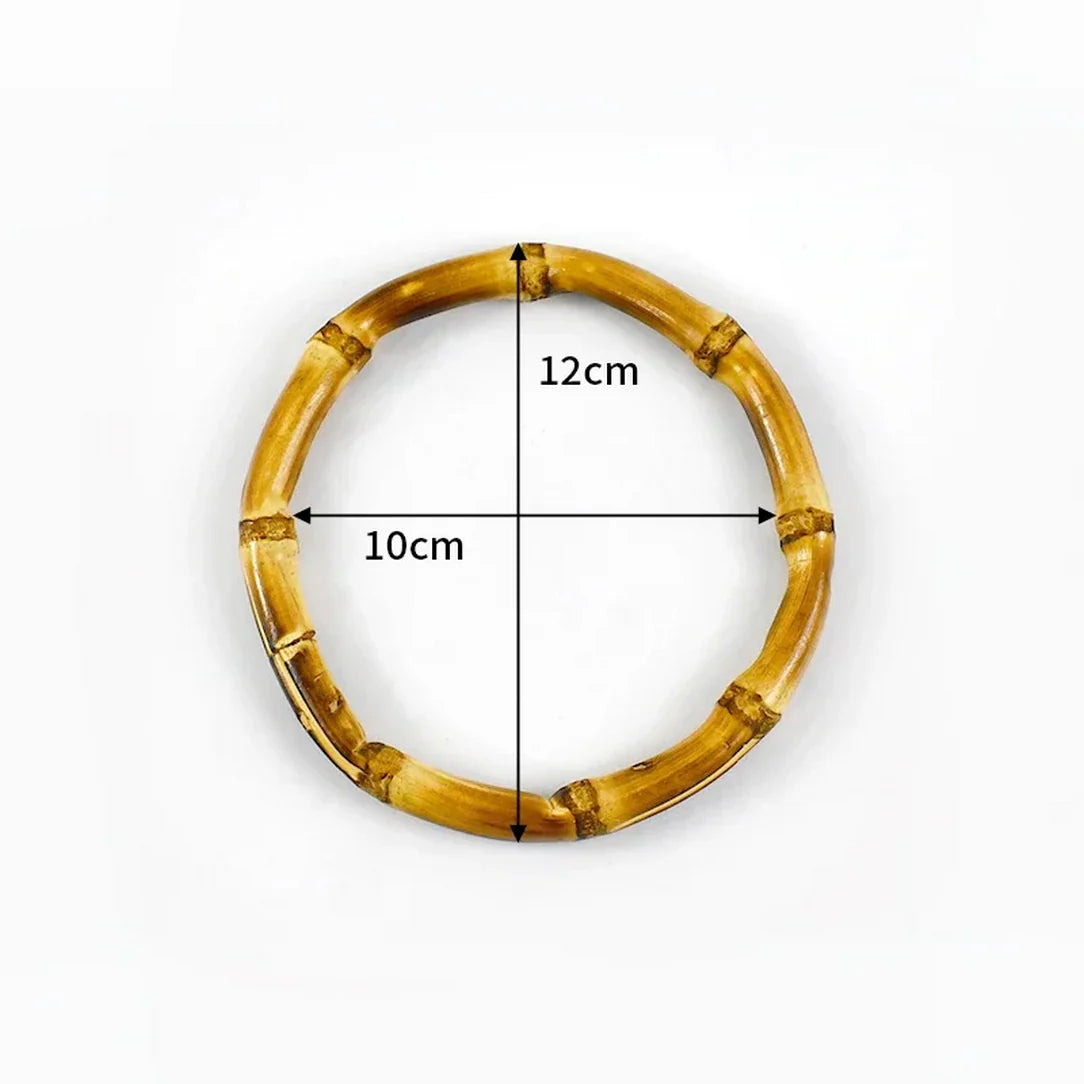 Anses de sac en bambou avec forme circulaire pour créations diy authentiques