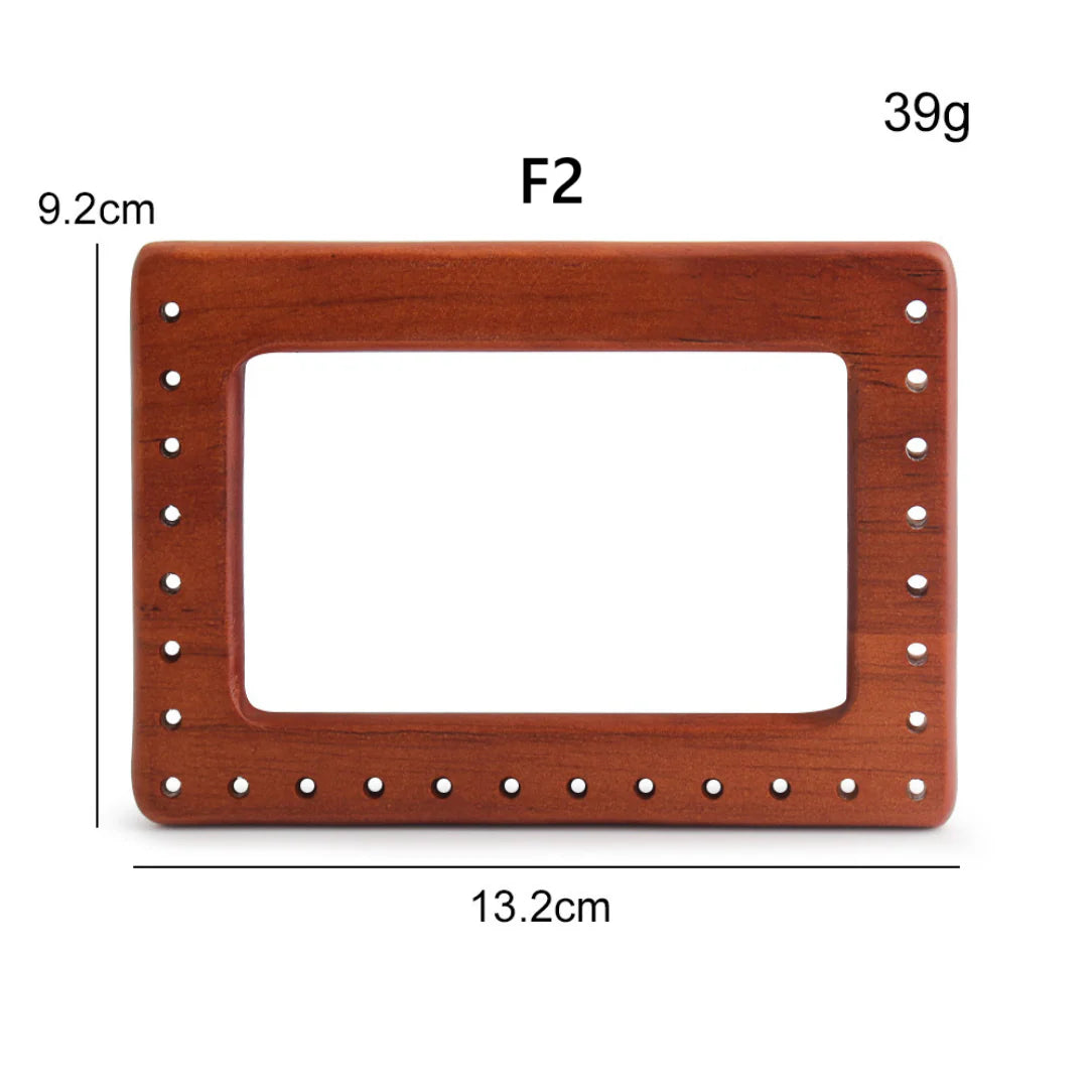 Anses de sac en bois rectangulaire avec trous, parfait pour sacs à main DIY
