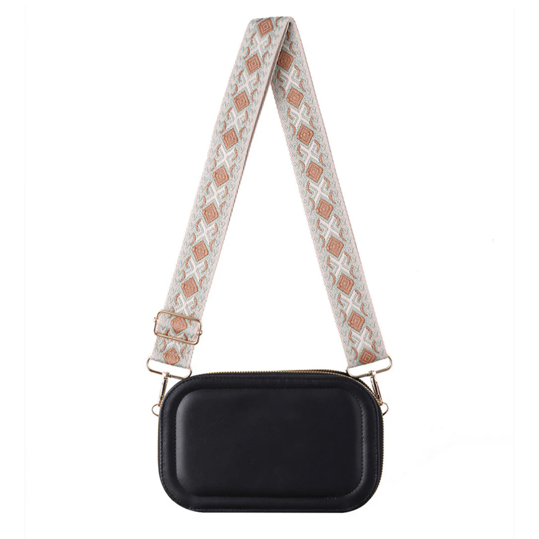 Sac à main motif losange avec bandoulière et crochets métalliques élégants