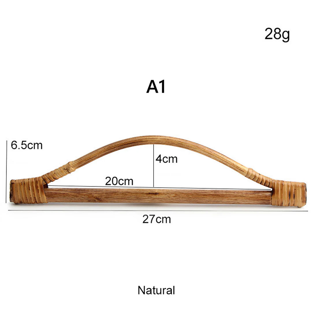 Poignée de sac en bambou incurvée et naturelle pour Anses de sac original en bois