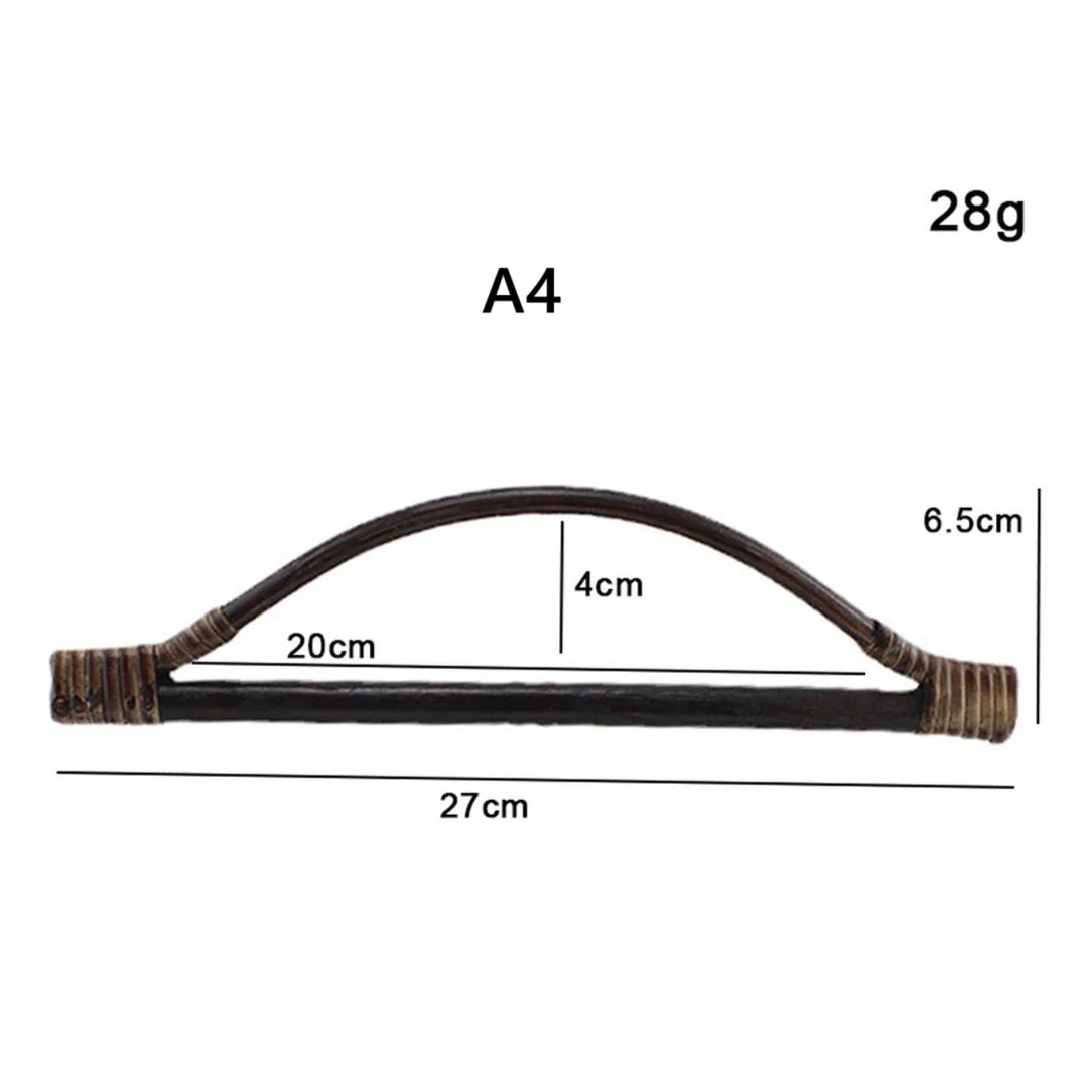 Accessoire en bois arqué pour cheveux marron avec dimensions pour Anses de Sac Original