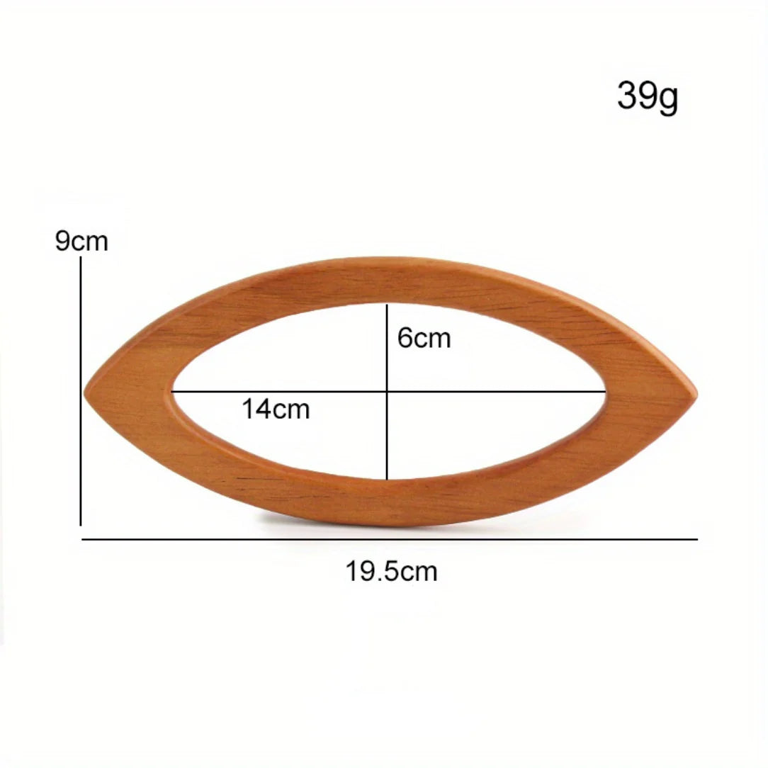 Anses de sac ovale en bois avec dimensions pour poignée de sac en bois