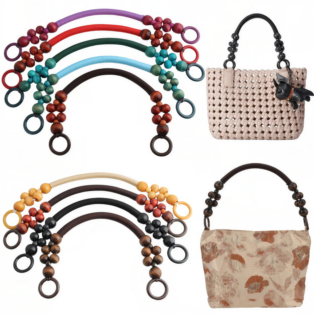 Poignées de sac perlé colorées et bibelot pour accessoires de mode élégants