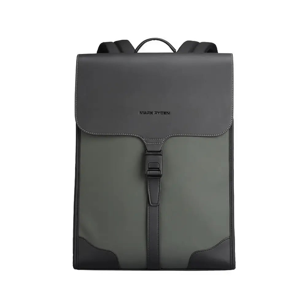 Sac à dos femme chic gris et vert, parfait pour un look parisien élégant