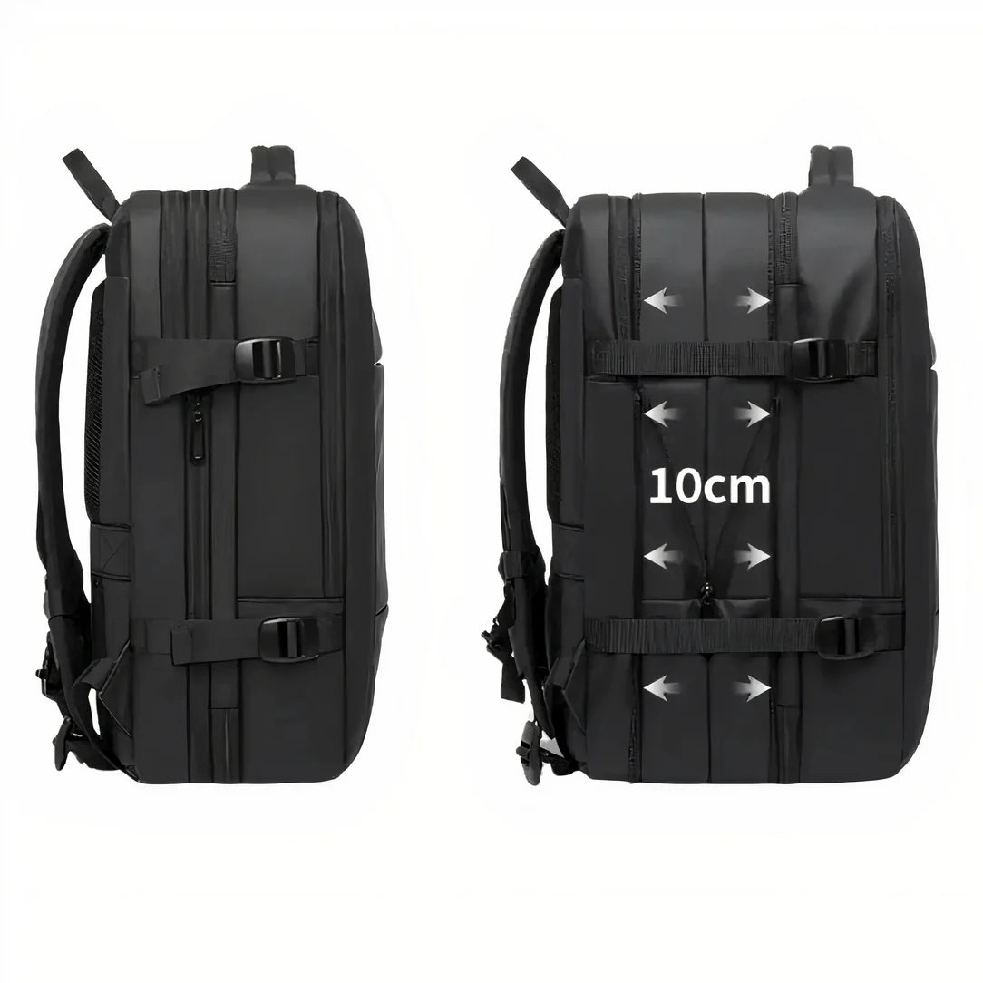 Sac à dos de voyage TerraMax 45L avec bretelles noires pour randonnée et aventure