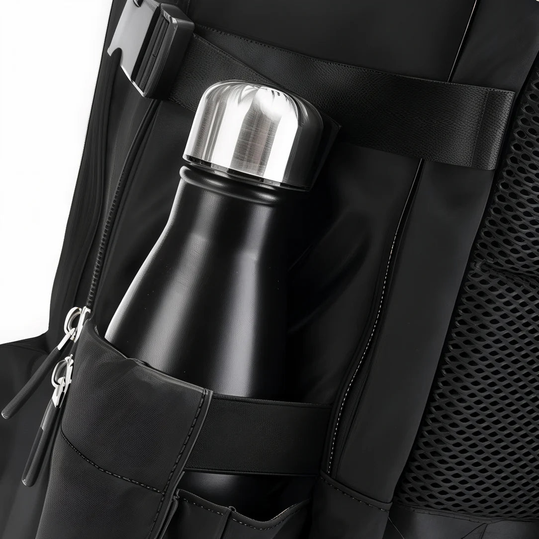 Sac à dos noir pour femme avec bouteille d’eau, parfait pour l’ordinateur Neyrox II