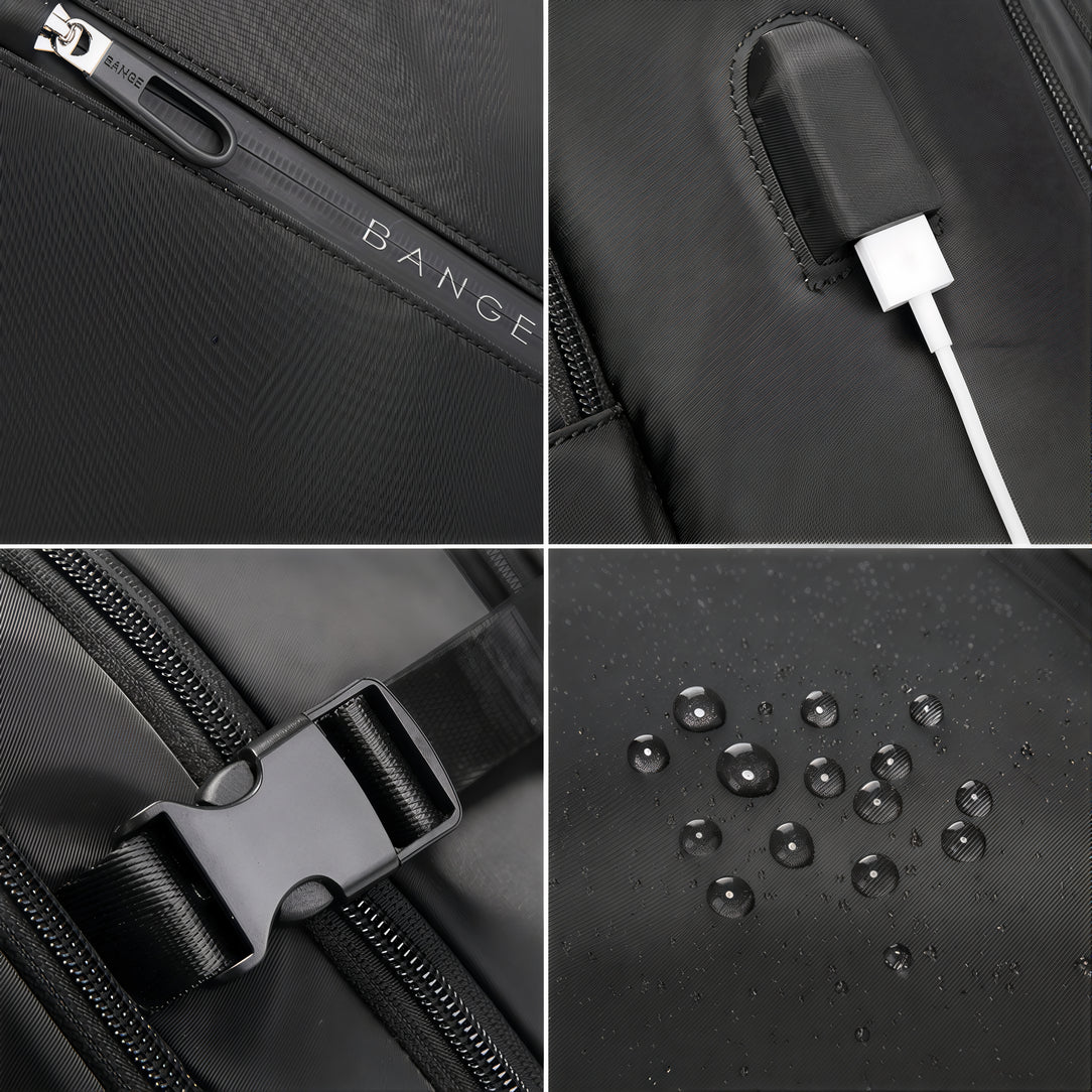 Détails du sac à dos noir pour ordinateur féminin Neyrox II