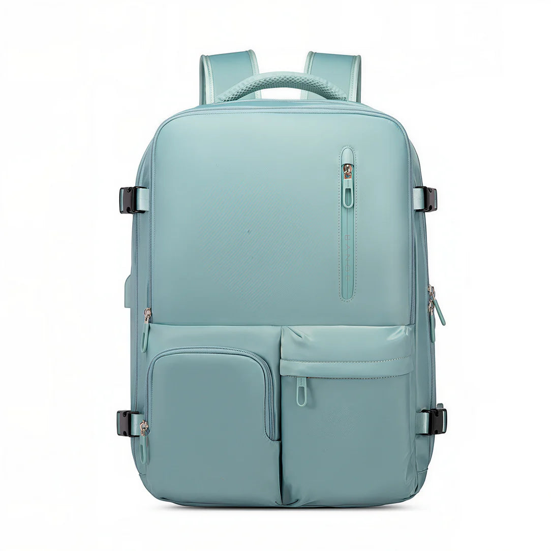 Sac à dos femme ordinateur de couleur aqua avec multiples poches Neyrox II