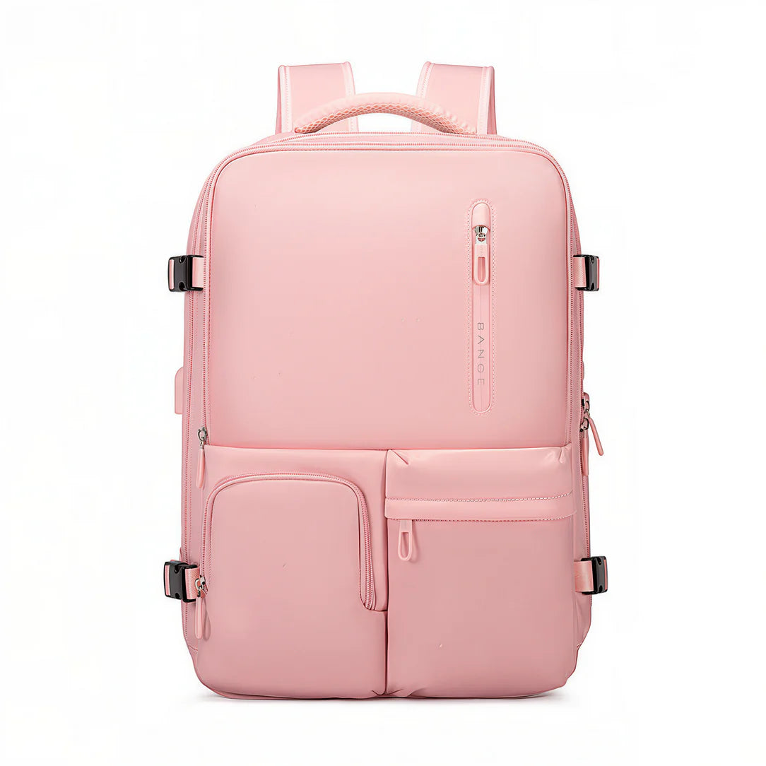 Sac à dos rose pour femme avec plusieurs poches, parfait pour ordinateur Neyrox II