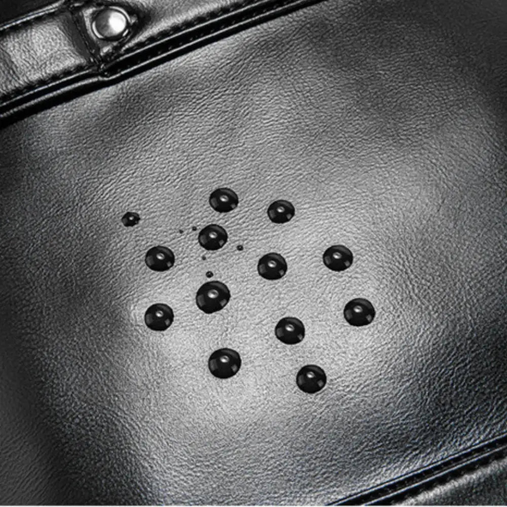 Sac à main Grand sac à main lycée Campus avec surface en cuir noir et gouttes d’eau