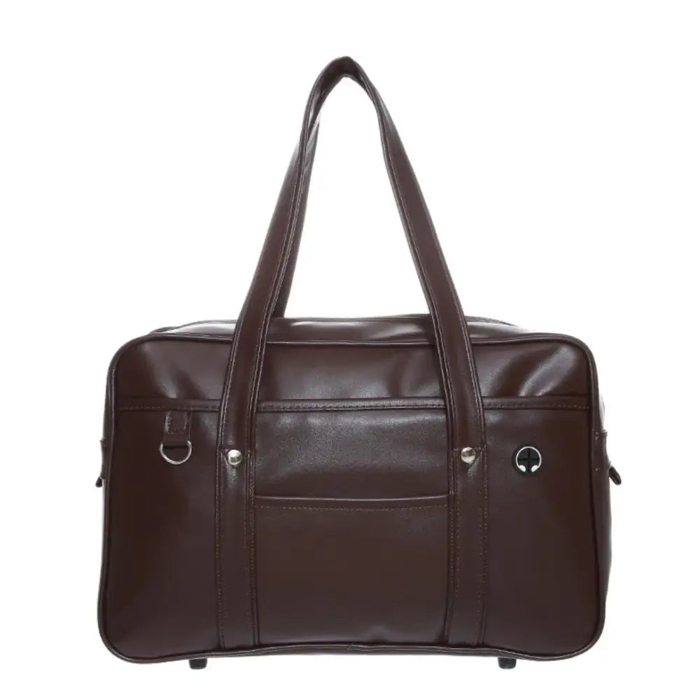 Sac à main en faux cuir marron pour le Grand sac à main lycée Campus