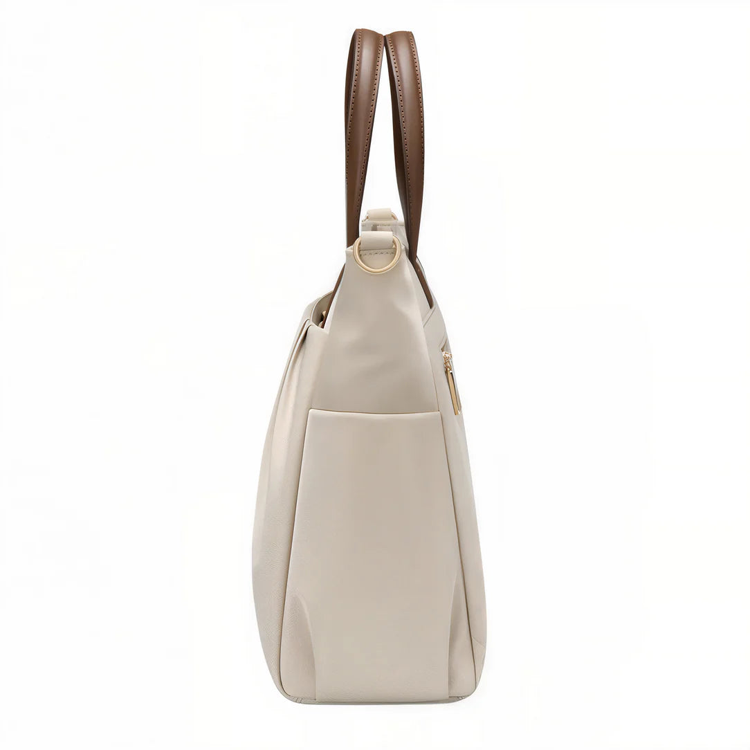 Sac à main beige avec poignées marron - Grand sac à main multi compartiments Golf Repair