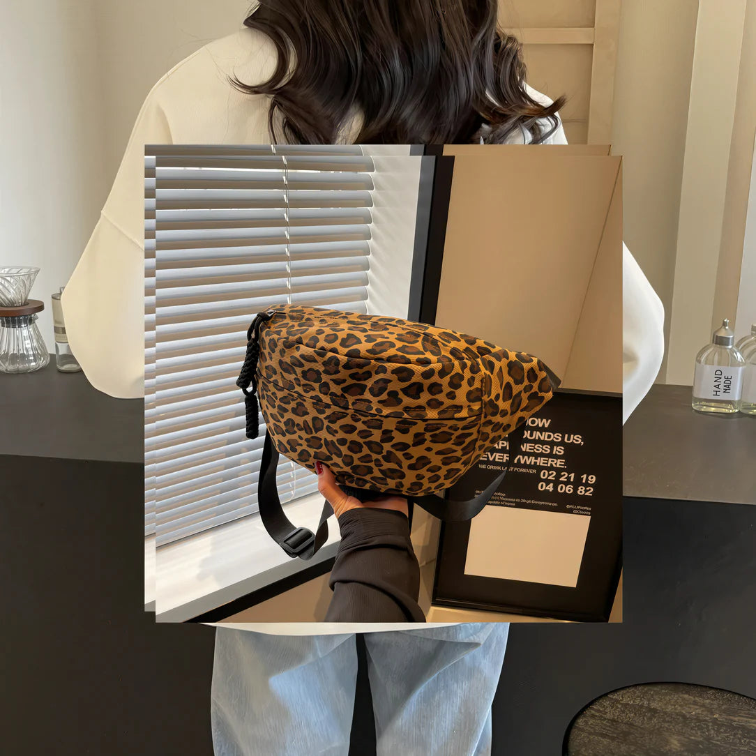 Sac banane léopard, sac banane léopard avec motif léopard pour un style tendance