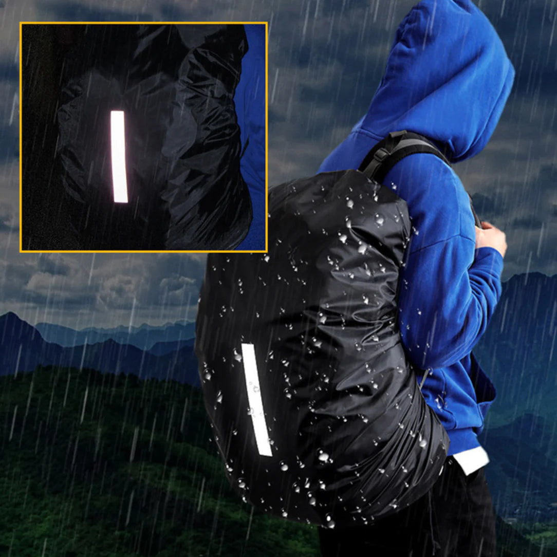 Housse anti-pluie sac à dos 20-100L avec bande réfléchissante pour la pluie