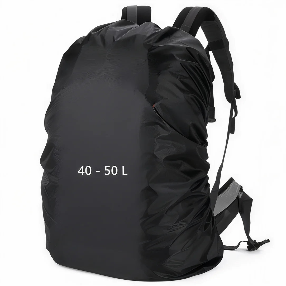 Housse anti-pluie waterproof extensible pour sac à dos noir 15-85L vielseitable