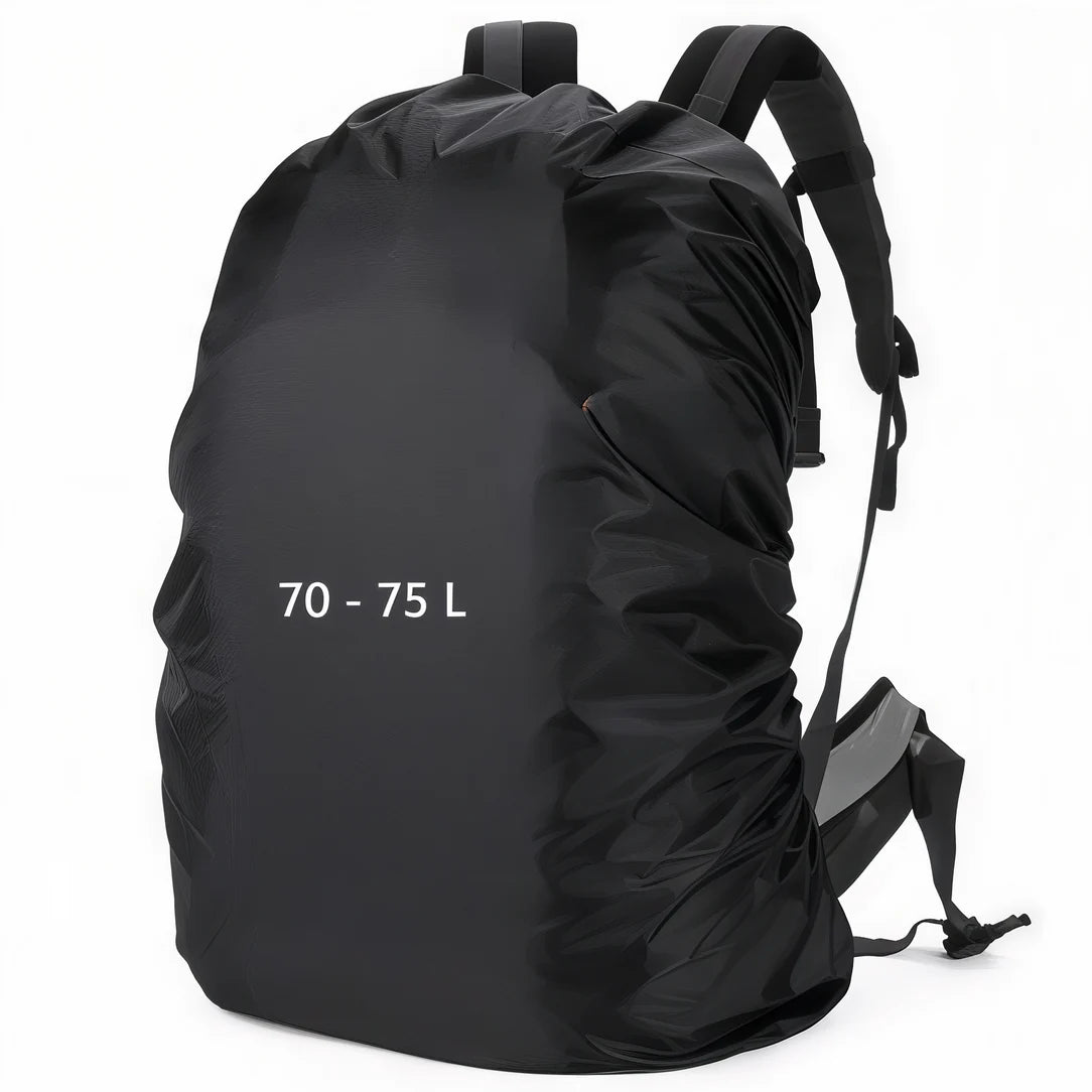 Housse anti-pluie waterproof pour sac à dos noir 15-85L, protection contre la pluie