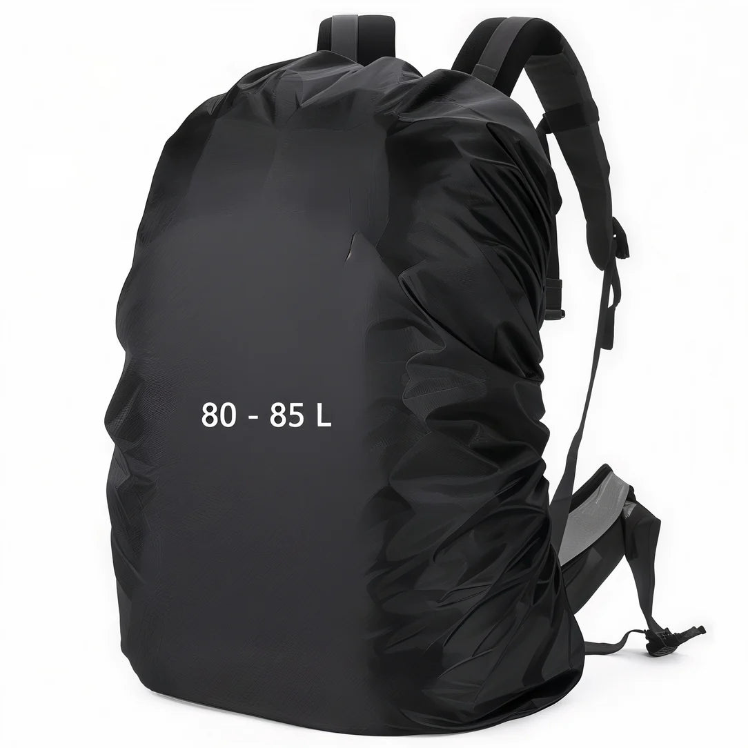 Housse anti-pluie waterproof élastique extensible pour sac à dos noir 15-85L
