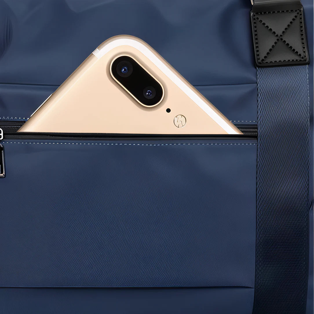 Petit sac de voyage Vectra avec poche pour téléphone, idéal pour courts séjours