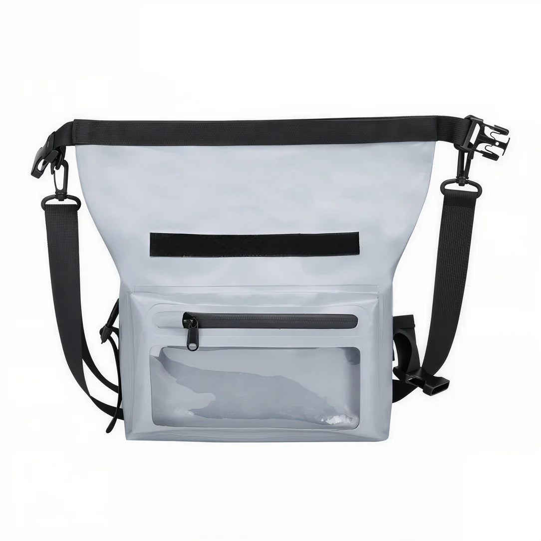 Sac à bandoulière étanche Aqua X en gris avec fermeture roll-top résistante à l’eau