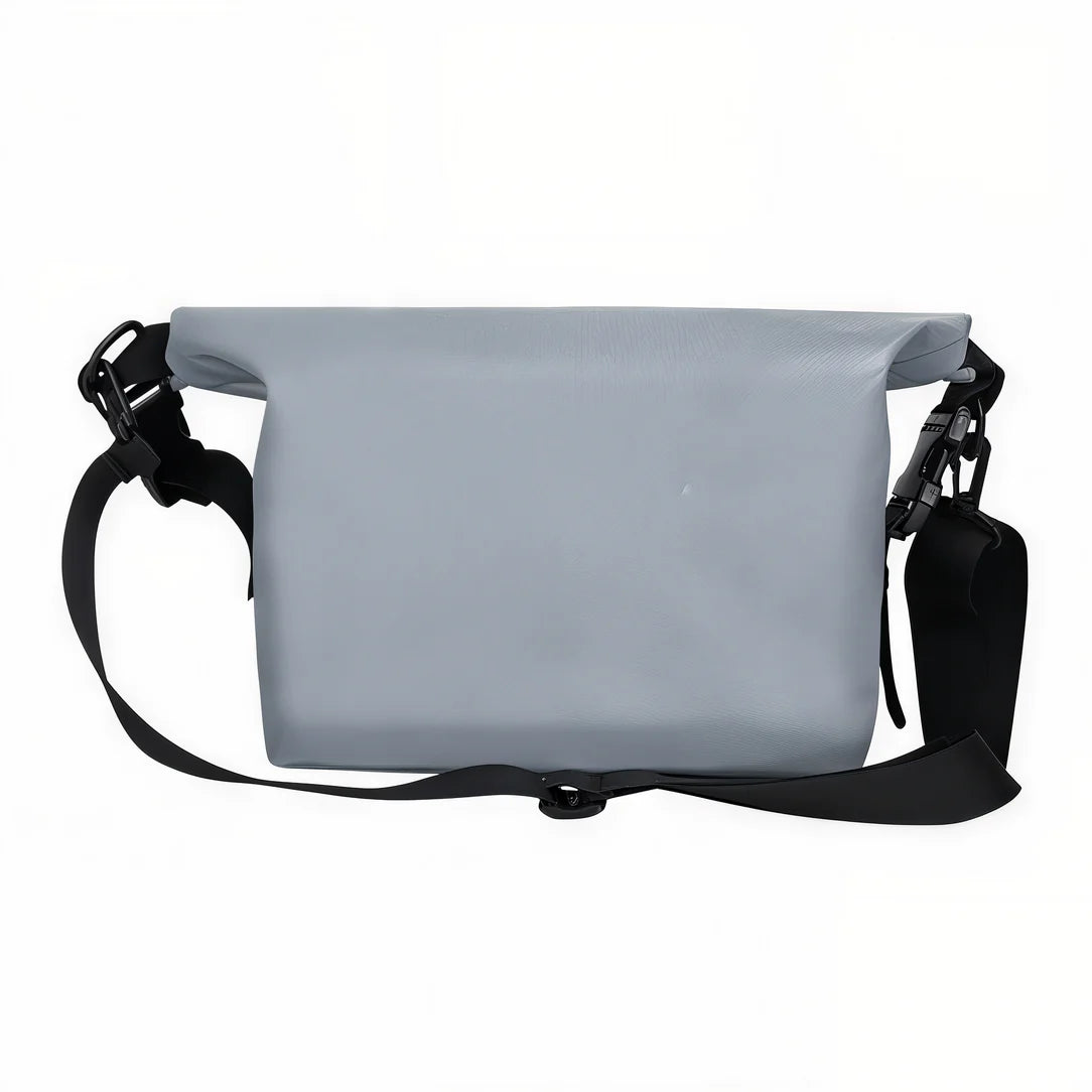 Sac à bandoulière étanche Aqua X avec fermeture roll-top et sac à dos gris waterproof