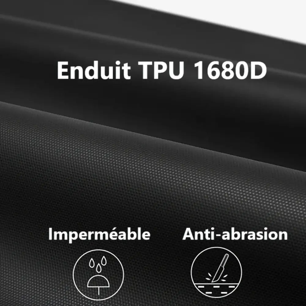 Tissu noir durable, étanche et résistant à l’abrasion sur Sac à Dos Anti Pickpocket SecurePack I