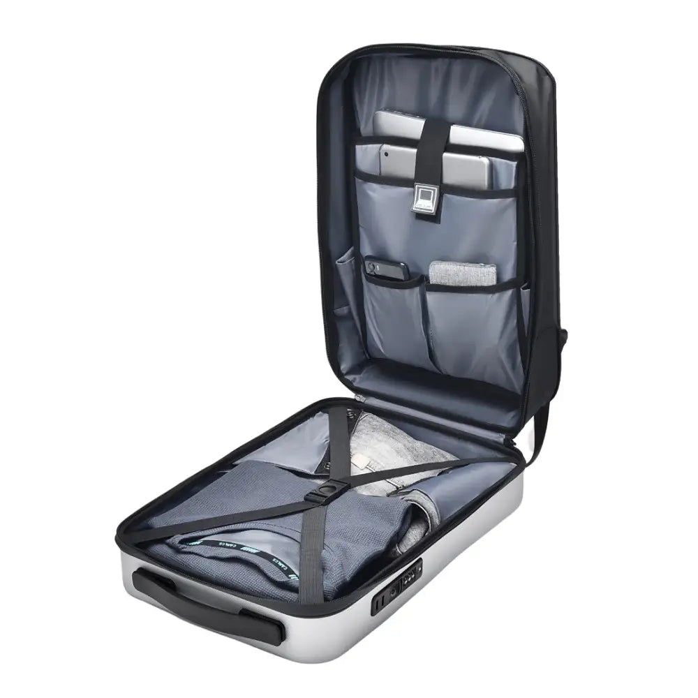 Sac à dos antivol Ultra-Plat SlimGuard avec cadenas TSA intégré et compartiment gris noir