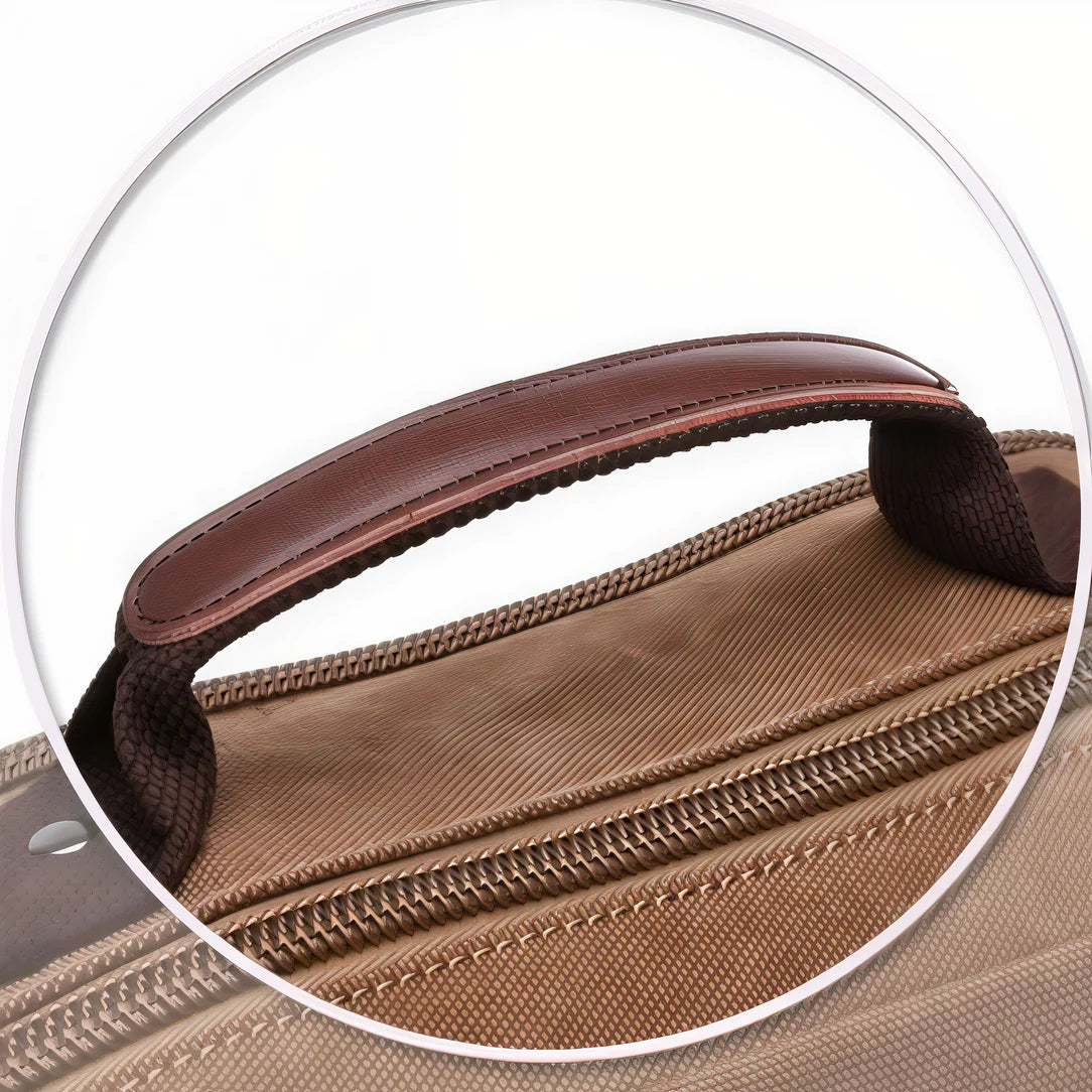Sac à dos cartable vintage en cuir avec poignée en cuir, style rétro élégant