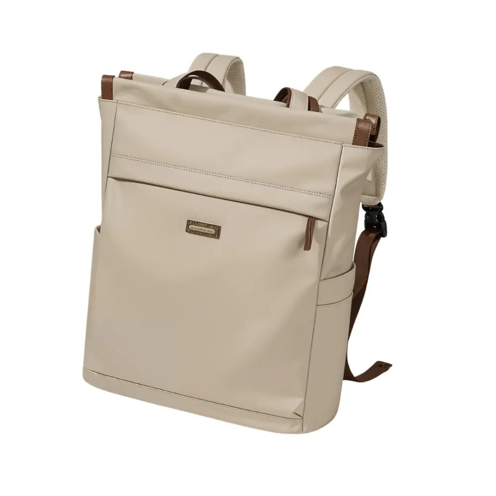 Sac à dos chic femme beige avec accents marrons pour Élance