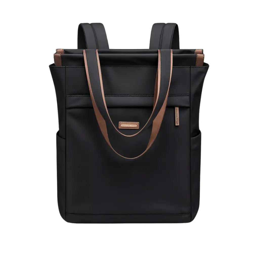 Sac à dos chic femme Noir convertible en sac à main élégante et pratique