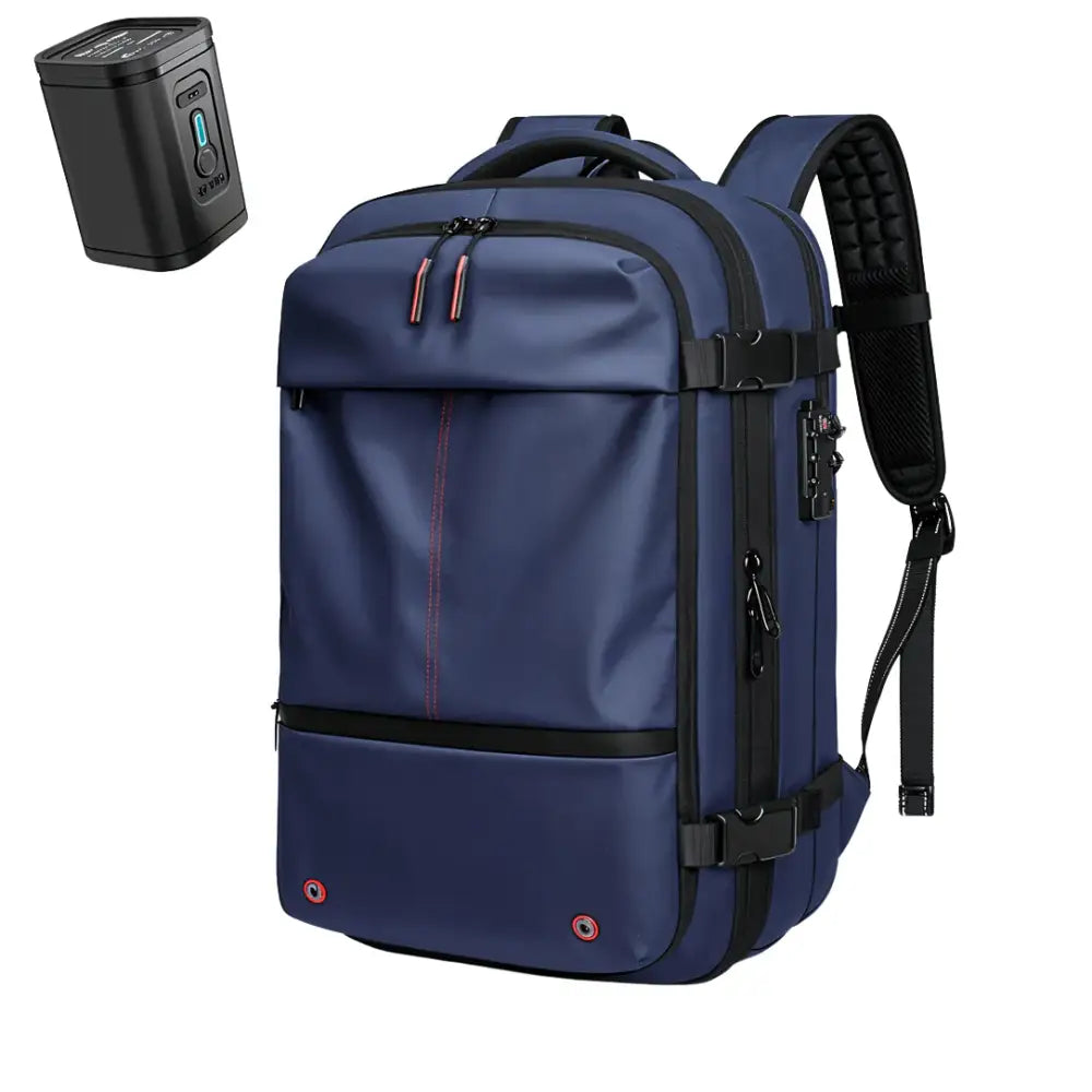 Sac à dos de voyage bleu avec bloc de chargement pour Vacpack