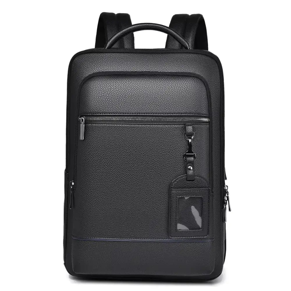 Sac à dos cuir de travail noir Ambition, style élégant et pratique pour hommes