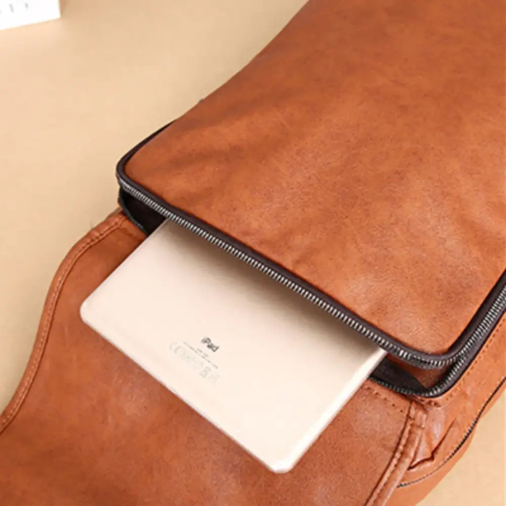 Sac à dos cuir homme Jeep II avec tablette pour travail élégant et pratique