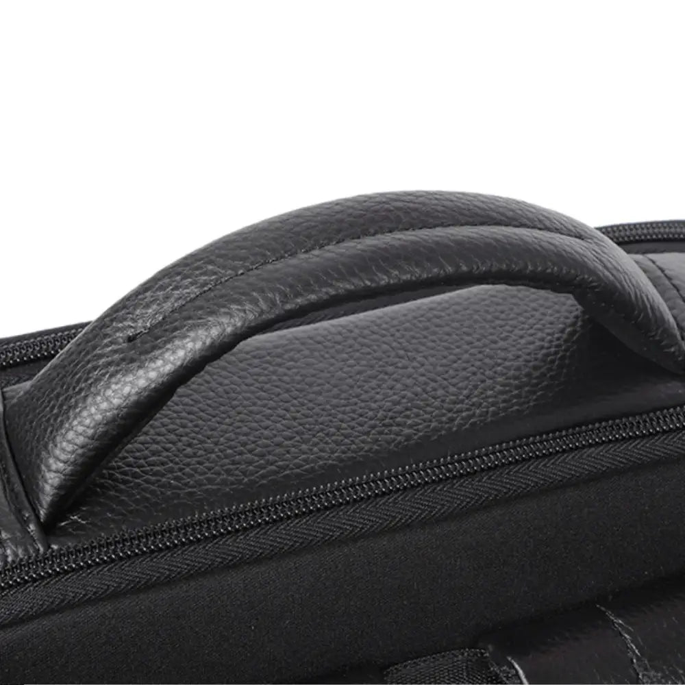 Poignée du sac à dos cuir noir homme, accessoire en cuir noir pour homme