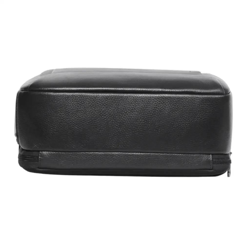 Sac à dos en cuir noir homme, accessoire élégant en cuir noir pour hommes