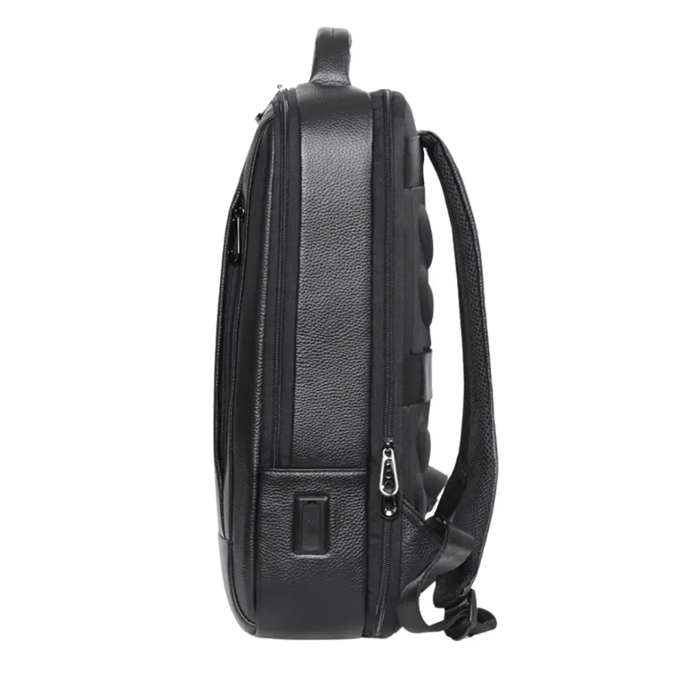 Sac à dos cuir noir homme pour homme, style élégant en cuir noir