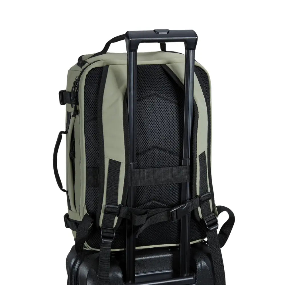 Sac à dos de voyage 40l kaki et noir avec poignée trolley pour AéroTrail