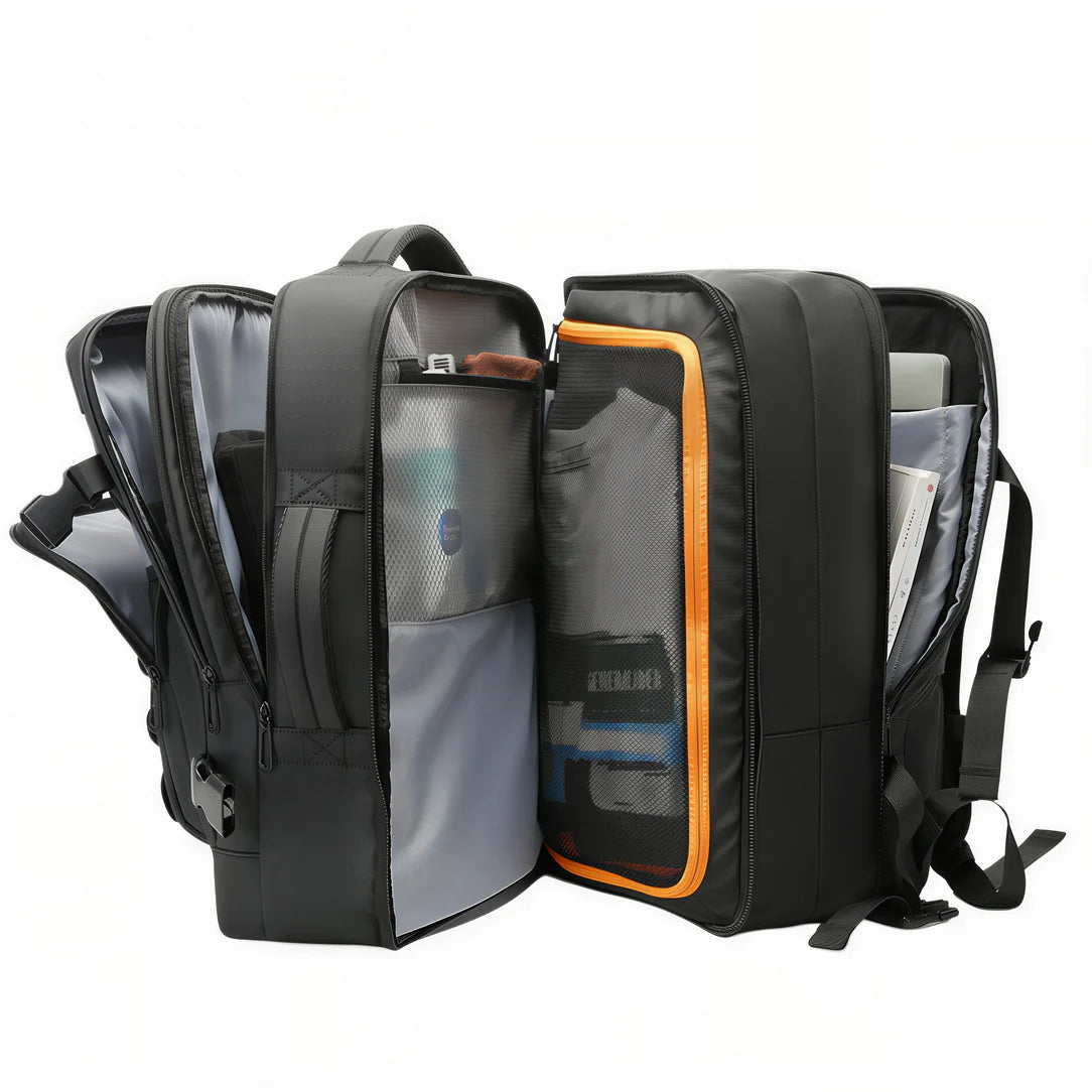 Sac à dos de voyage multi compartiment ouvert Voynex Travel, design pratique et spacieux