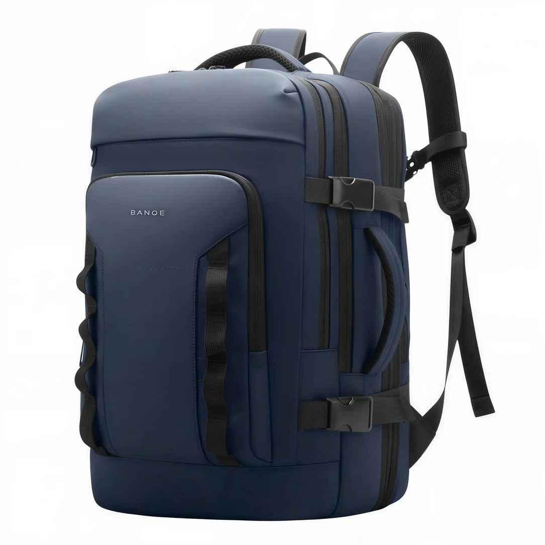 Sac à dos de voyage multi compartiment voyxex travel en bleu pour aventure et organisation
