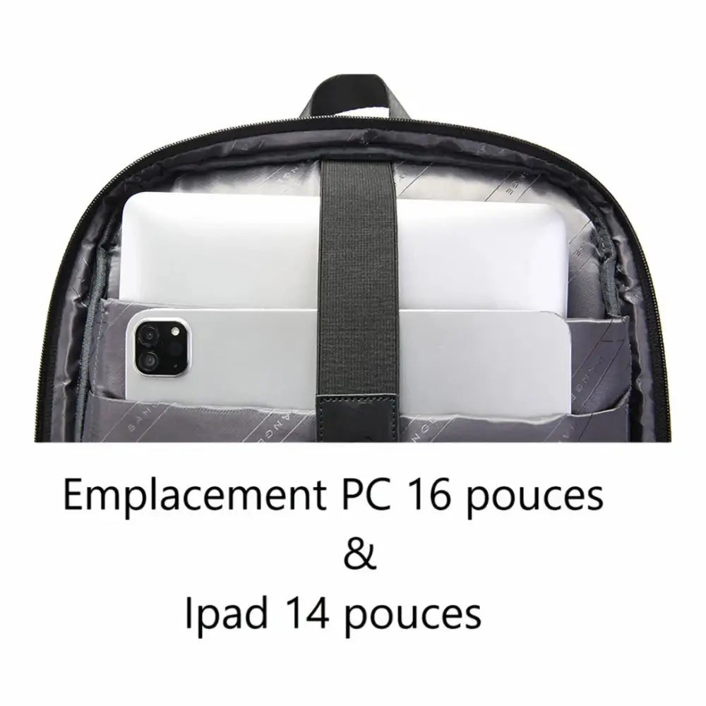 Sac à dos design femme Aurora avec appareils électroniques ouverts et organisés