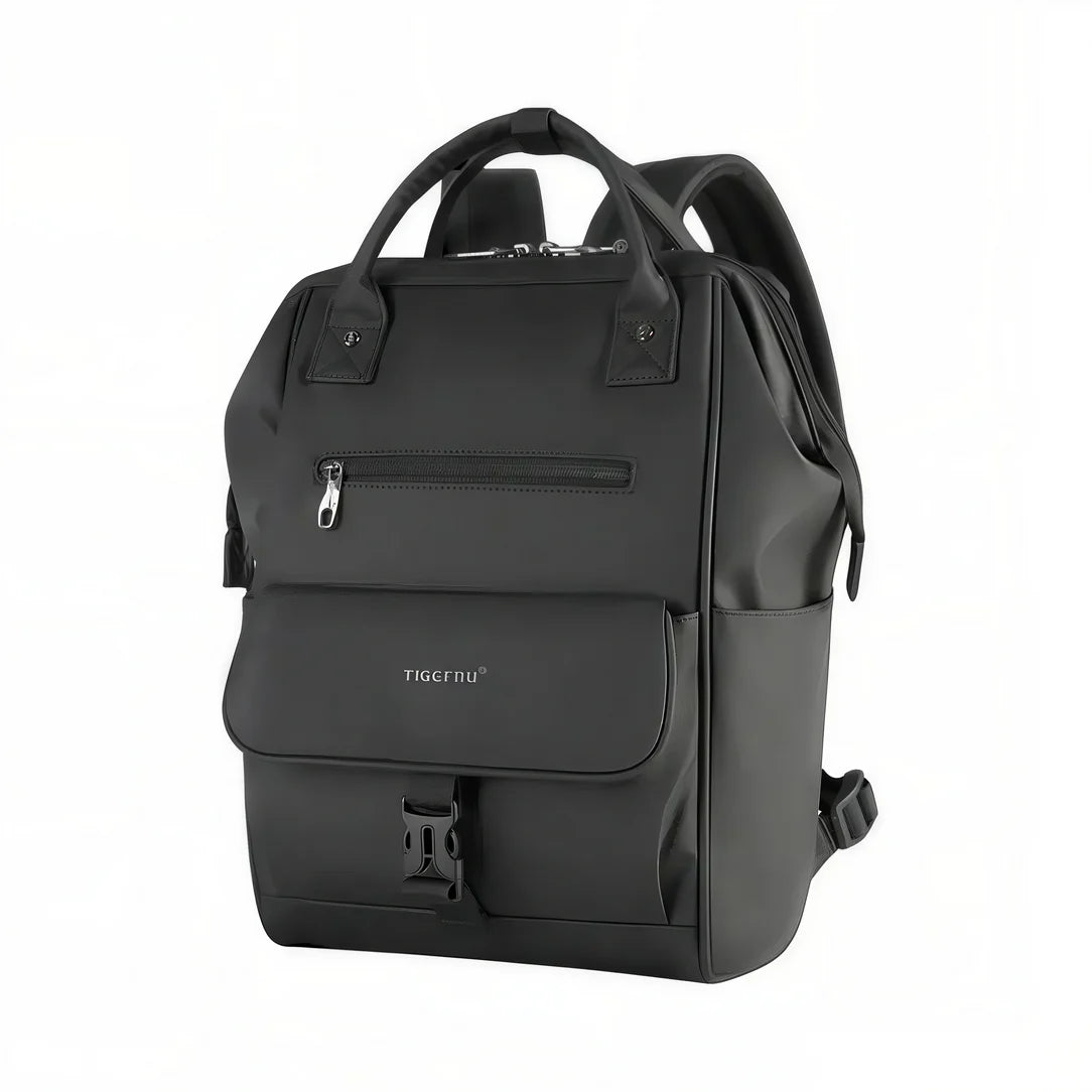 Sac à dos élégant femme Alma I avec poche frontale noire pour style et confort
