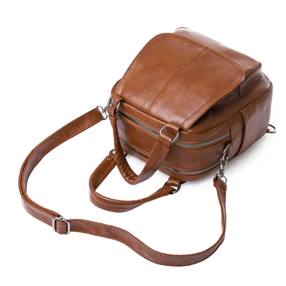 Sac à dos en cuir de ville Serano avec bretelles réglables, style élégant et pratique