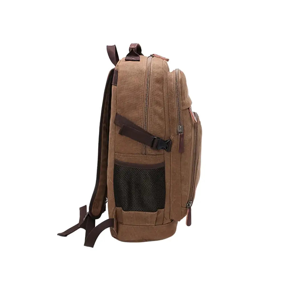 Sac à dos en tissu vintage en coton marron pour un look bohème et tendance