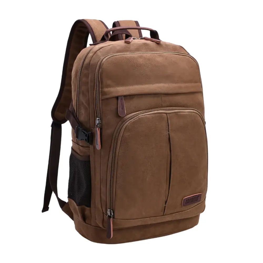 Sac à dos en tissu vintage de couleur marron pour un look boho authentique