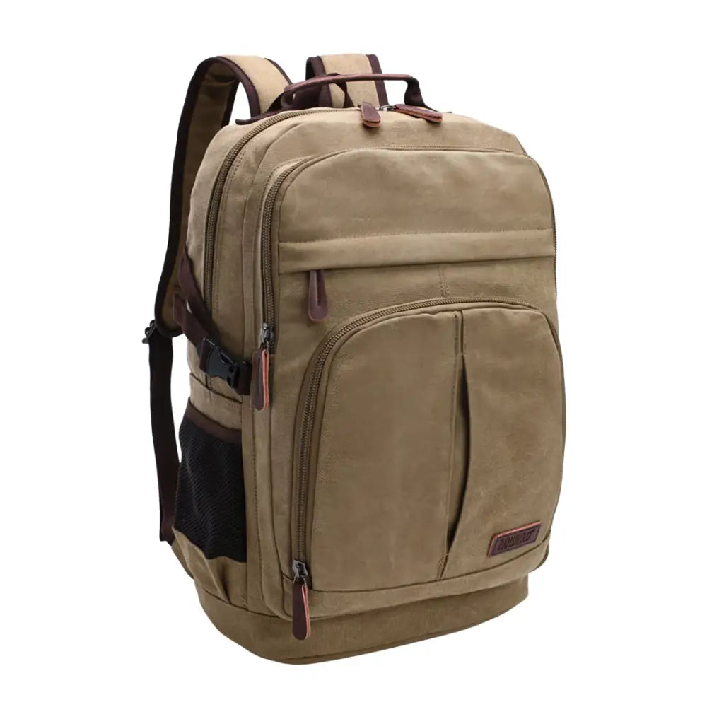 Sac à dos en tissu vintage kaki en coton pour un style bohème et tendance