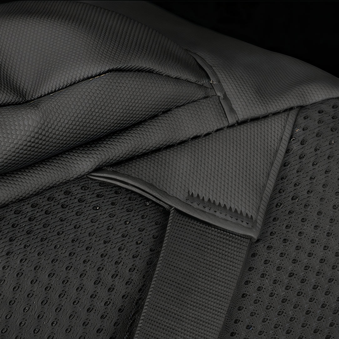 Détail du sac à dos étanche 25L roll top Tango avec texture noire résistante