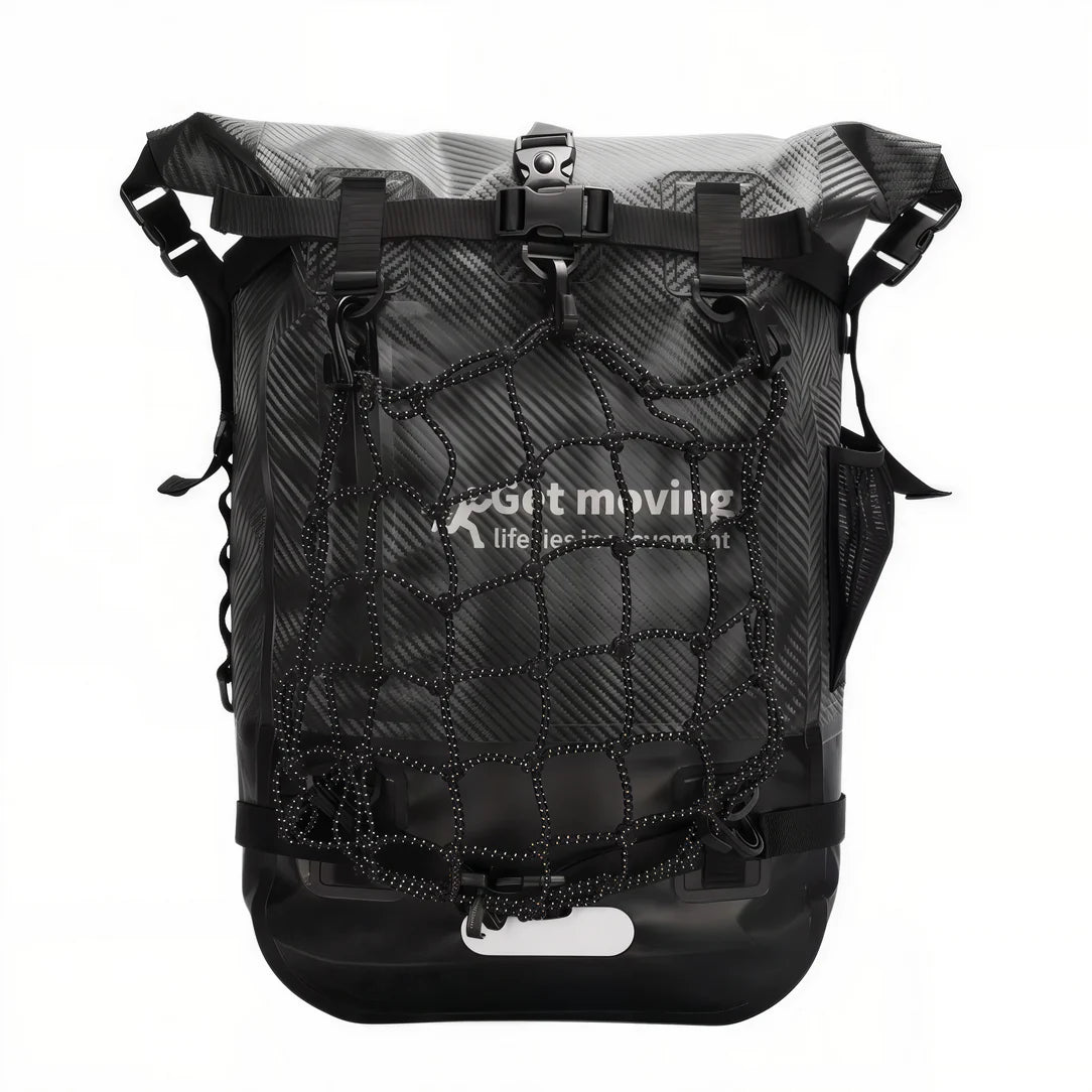 Sac à dos étanche 30 L Getmove X avec motif noir et gris en carbone 500d
