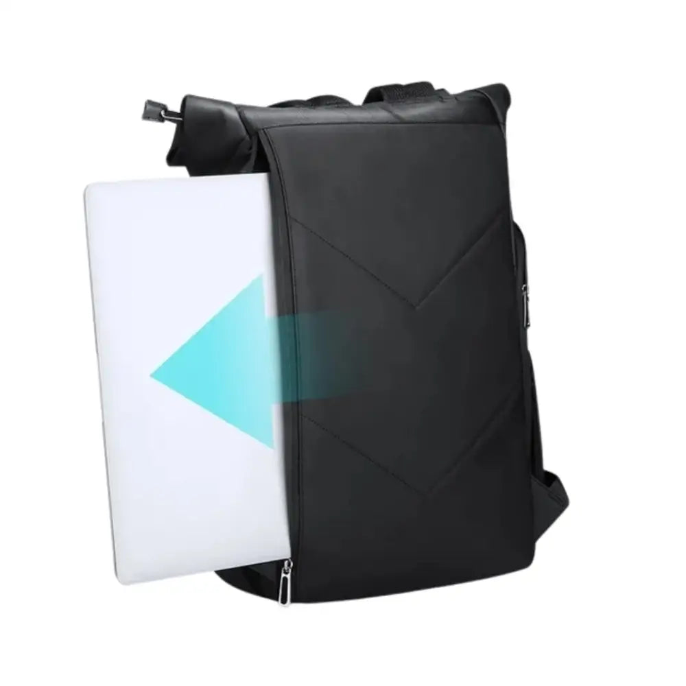 Sac à dos noir pour ordinateur portable.